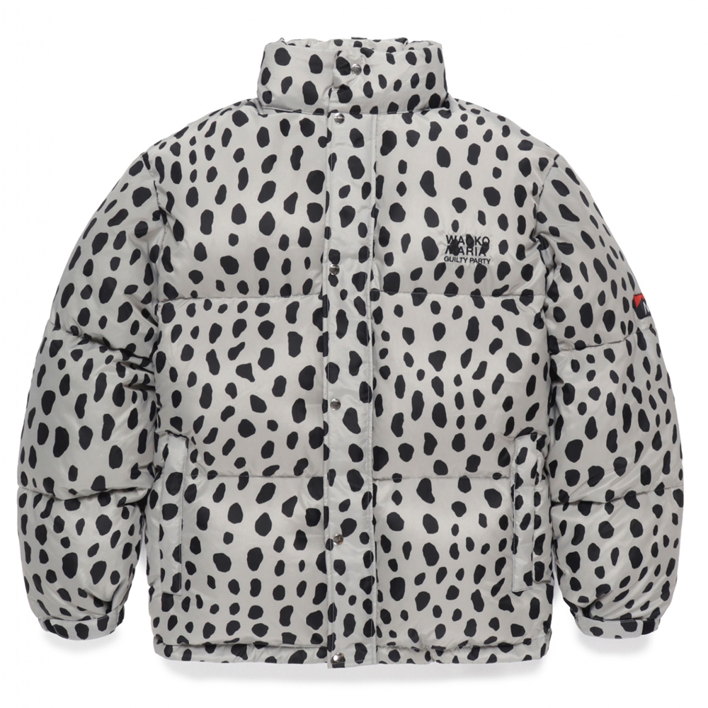 WACKO MARIA/NANGA / LEOPARD DOWN JACKET（GRAY）［レオパードダウン
