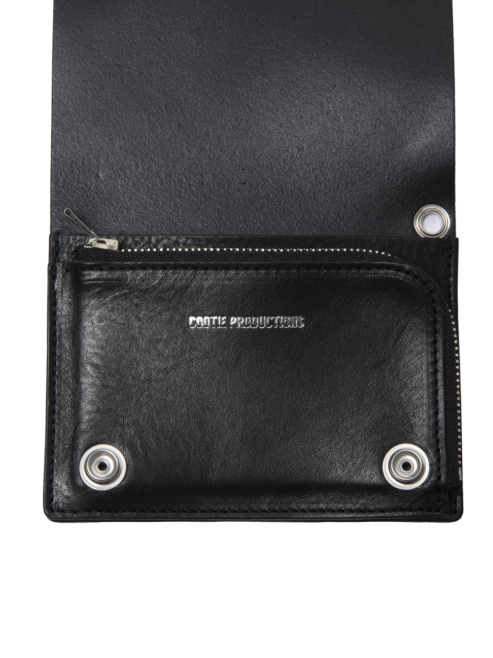COOTIE PRODUCTIONS/Leather Trucker Wallet（Black）［レザー