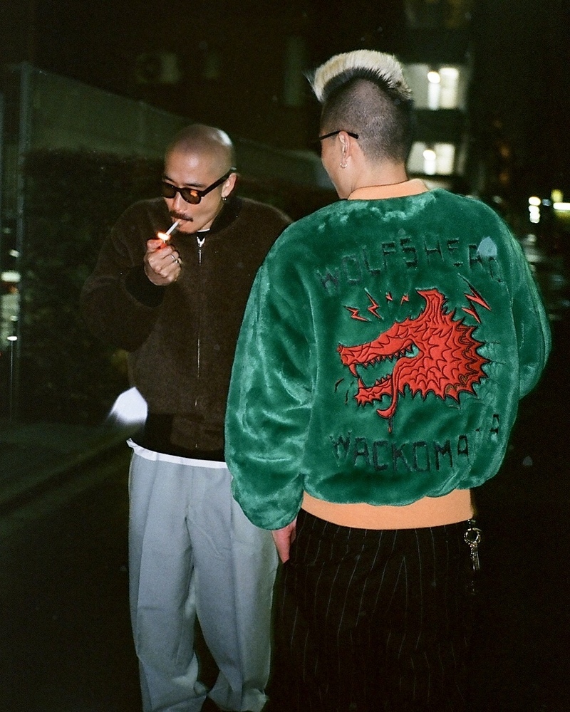 WACKO MARIA/WOLF'S HEAD / FUR SKA JACKET（PINK）［ファースカJKT-24