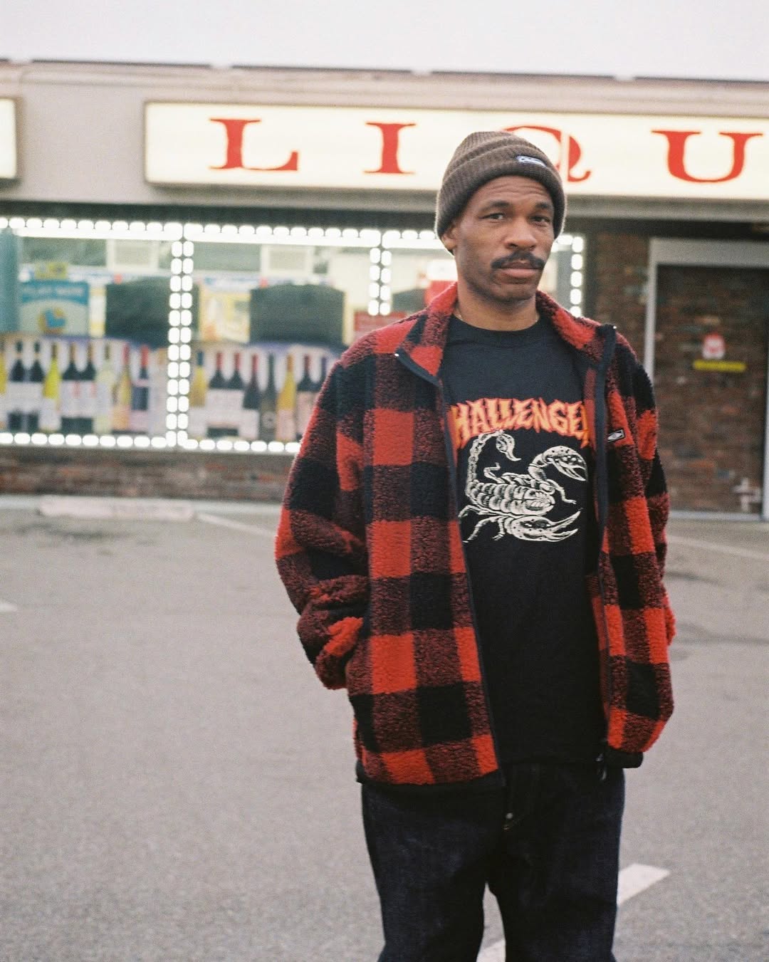 CHALLENGER/BUFFALO PLAID BOA JACKET（NAVY）［バッファローチェック