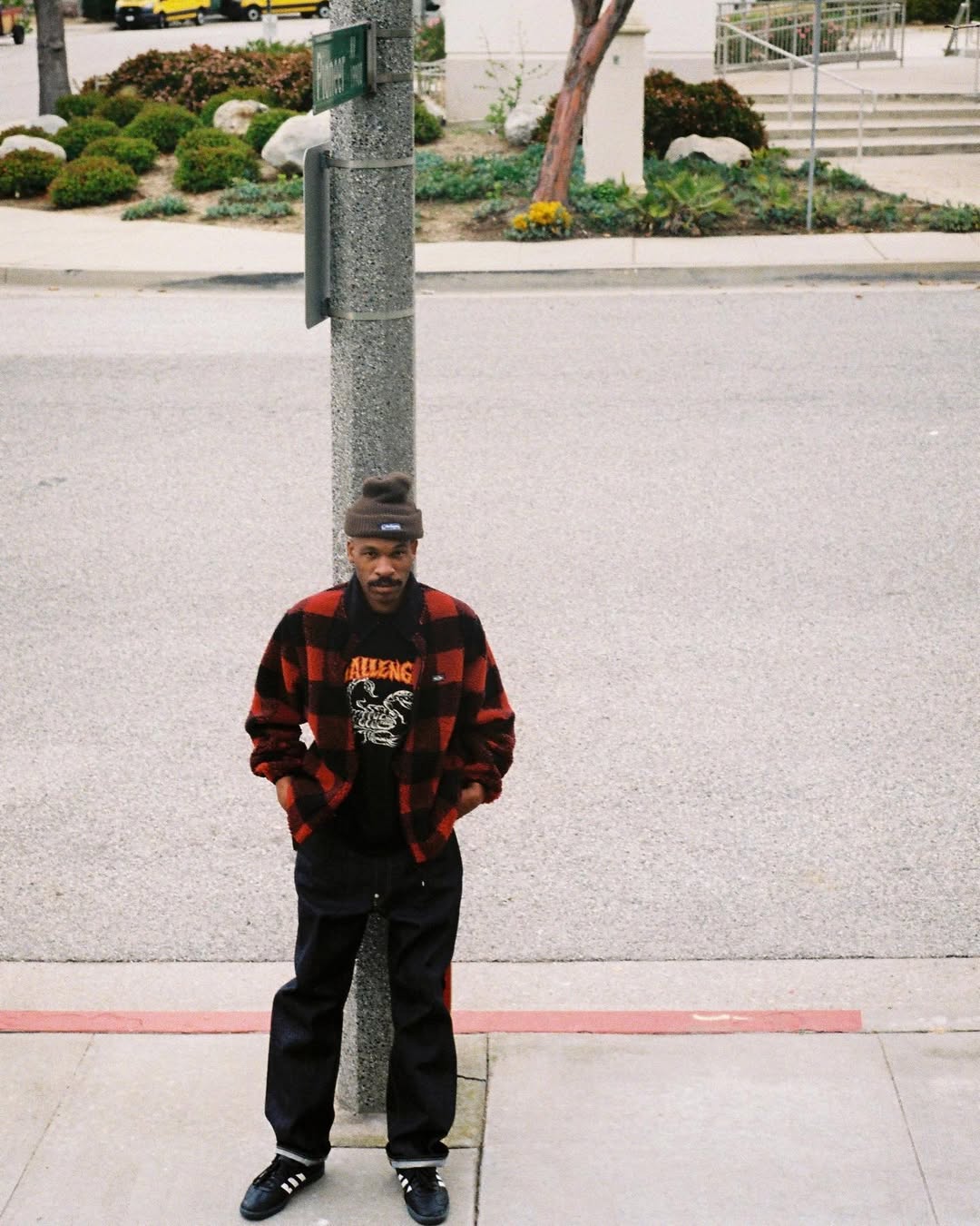 CHALLENGER/BUFFALO PLAID BOA JACKET（NAVY）［バッファローチェック