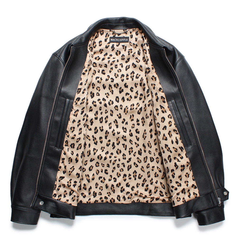 WACKO MARIA/LEATHER SINGLE RIDERS JACKET（BLACK）［レザーシングル