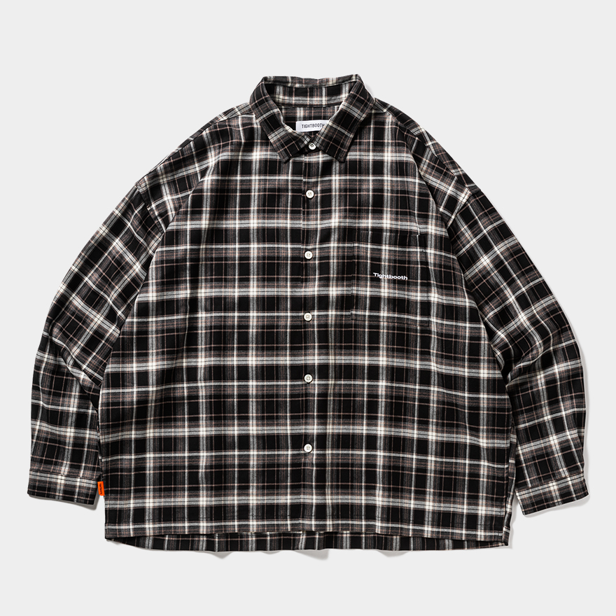 TIGHTBOOTH/PLAID L/S SHIRT（Black）［チェックシャツ-25春夏］ - JONAS