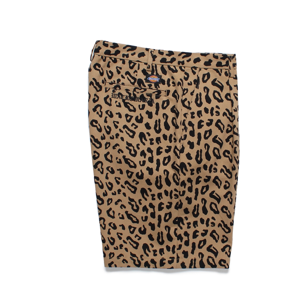 WACKO MARIA/DICKIES / LEOPARD PLEATED SHORT TROUSERS（BEIGE