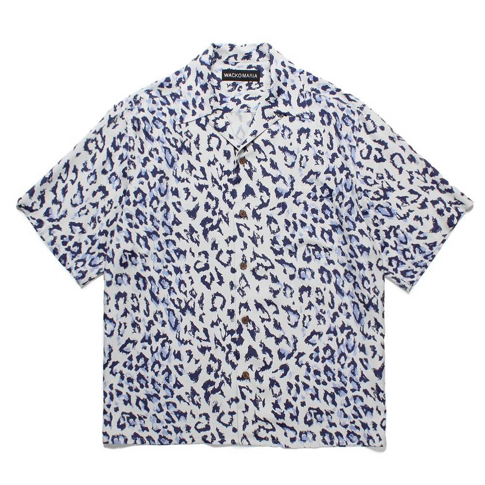 WACKO MARIA/LEOPARD HAWAIIAN SHIRT（GRAY）［レオパードハワイアン