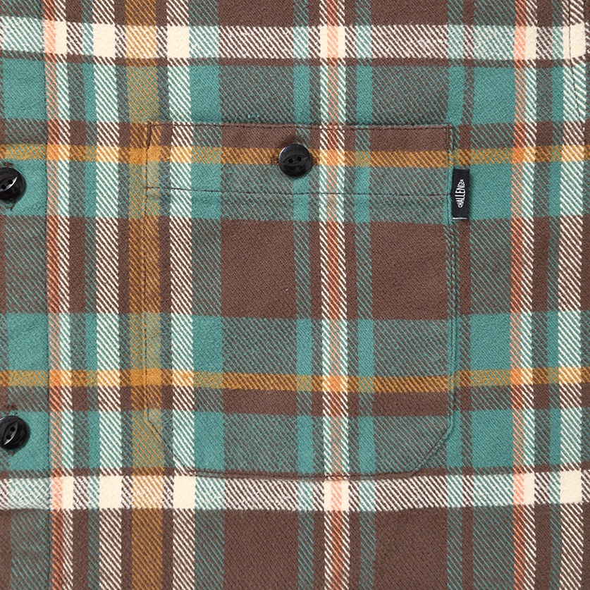CHALLENGER/PLAID FLANNEL SHIRT（GREEN）［チェックフランネルシャツ
