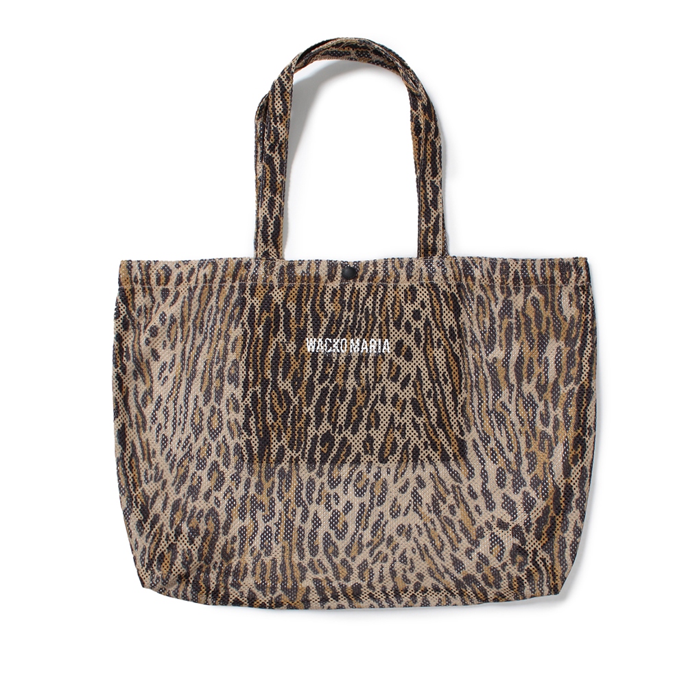 WACKO MARIA/SPEAK EASY / LEOPARD MESH TOTE BAG（BEIGE