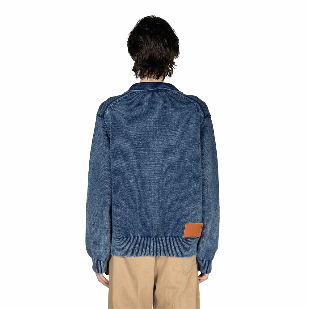30％OFF】DAIRIKU/Vintage Dyed Knit Jacket（Indigo）［ヴィンテージ