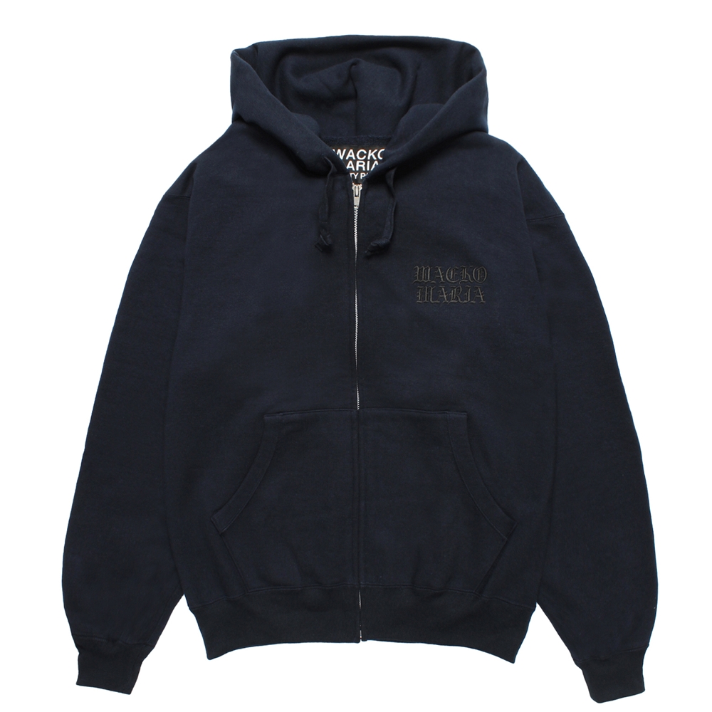 WACKO MARIA/HEAVY WEIGHT ZIP UP HOODED SWEAT SHIRT（NAVY）［ジップ