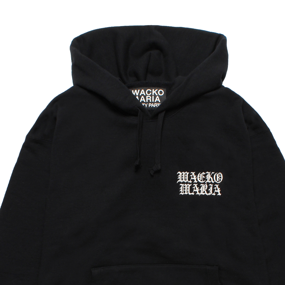WACKO MARIA/HEAVY WEIGHT HOODED SWEAT SHIRT（BLACK）［プルオーバー