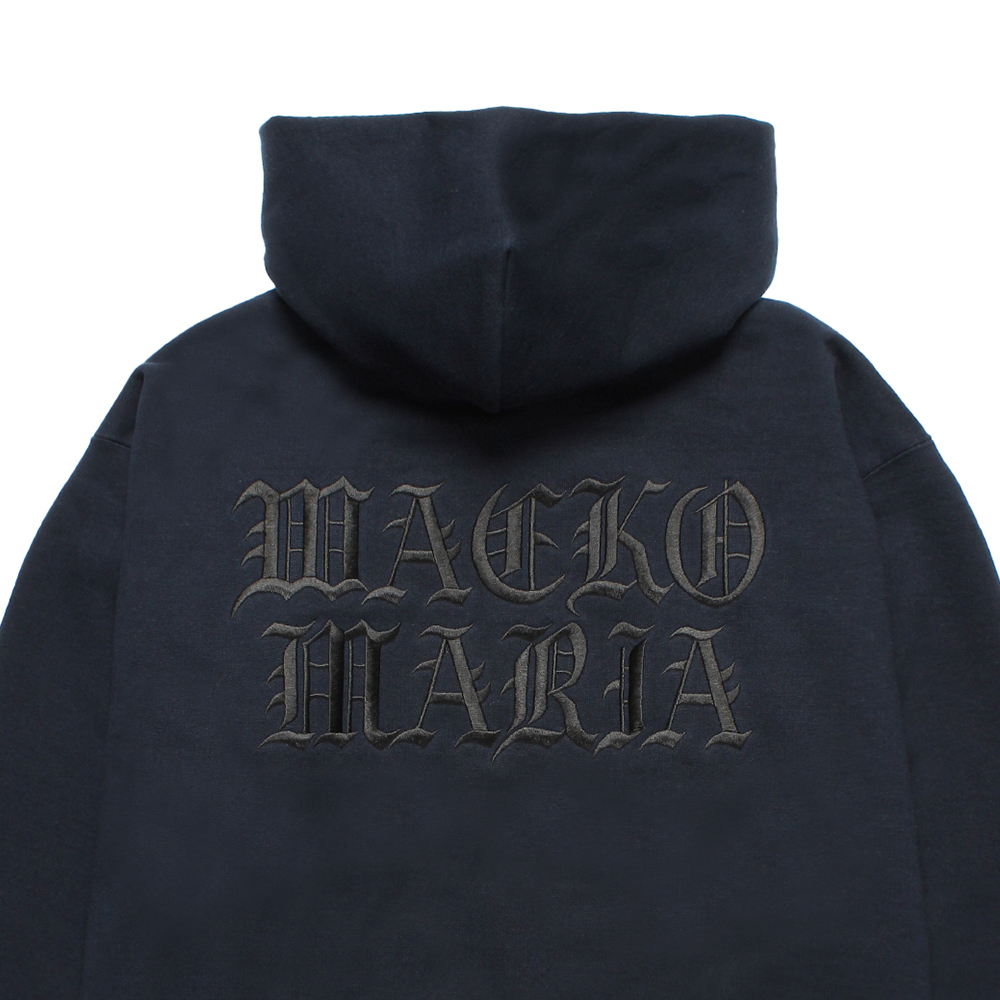 WACKO MARIA/HEAVY WEIGHT ZIP UP HOODED SWEAT SHIRT（NAVY）［ジップ