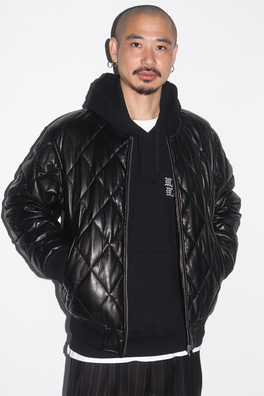 WACKO MARIA/HEAVY WEIGHT HOODED SWEAT SHIRT（BLACK）［プルオーバー