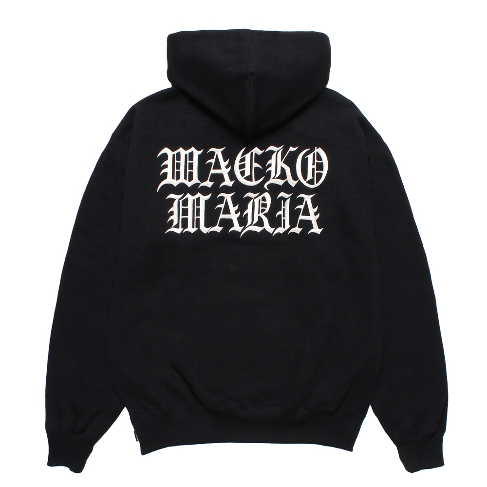 WACKO MARIA/HEAVY WEIGHT HOODED SWEAT SHIRT（BLACK）［プルオーバー
