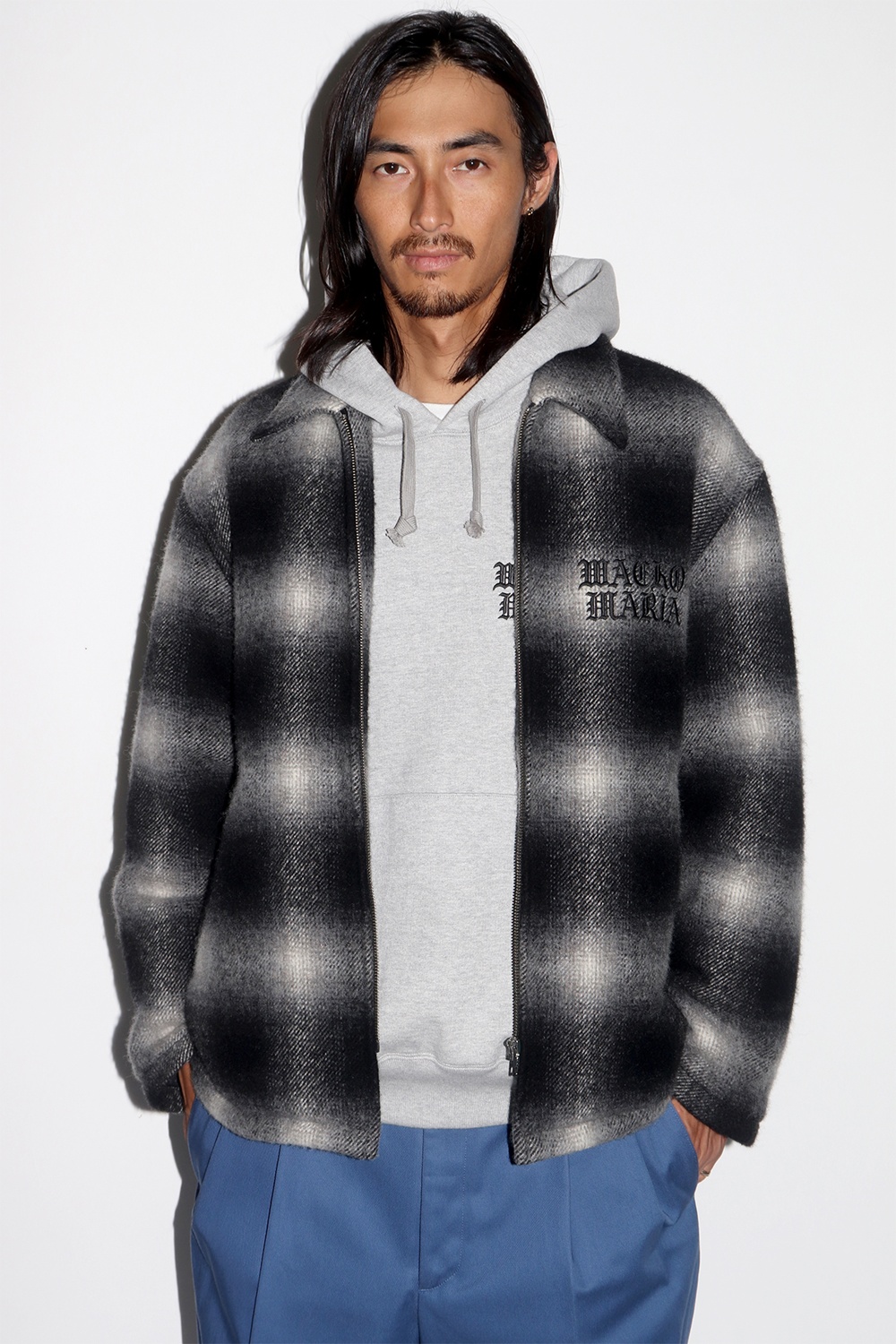 WACKO MARIA/WOOL OMBRE CHECK 50'S JACKET（OFF WHITE）［ウール