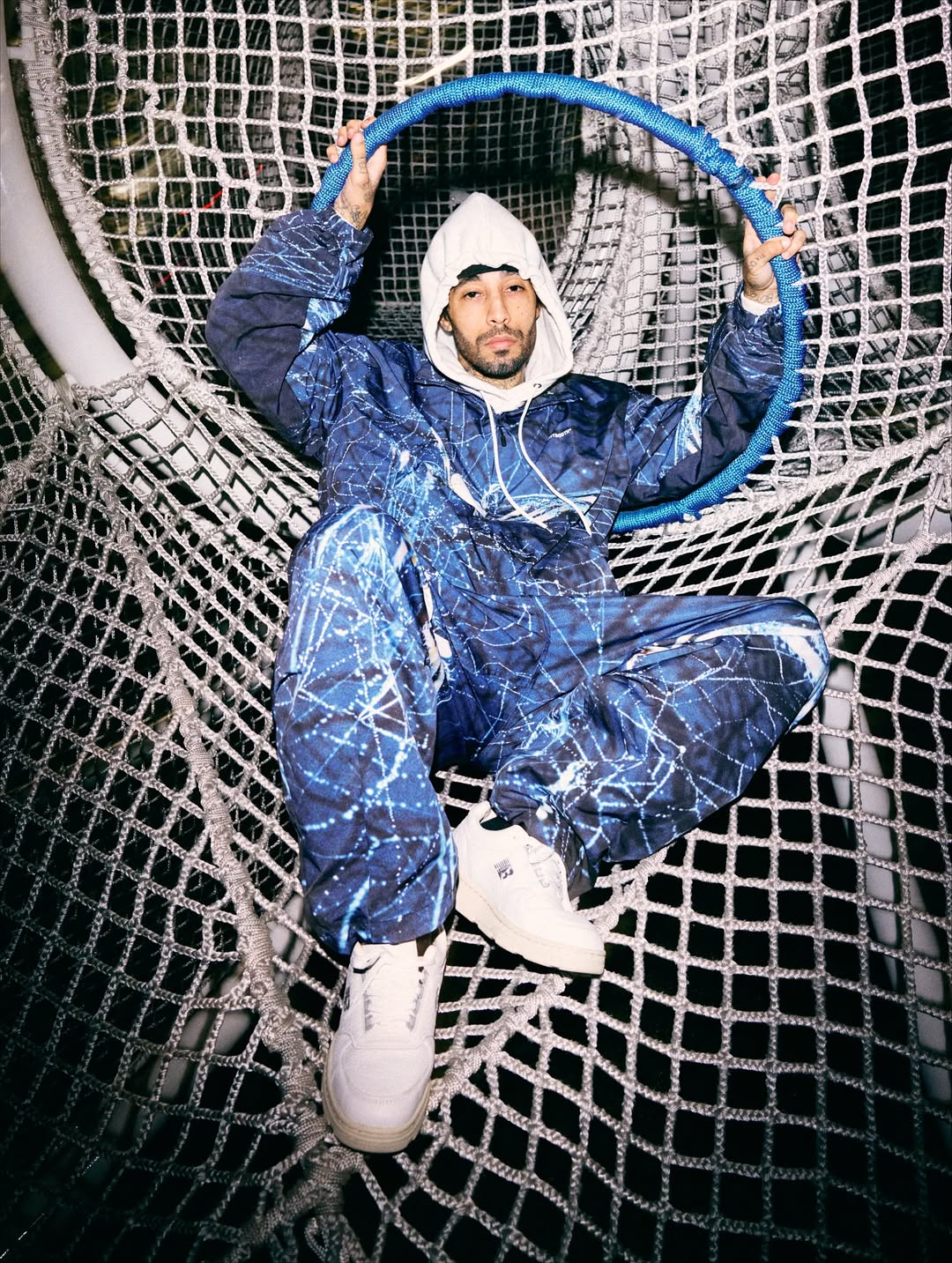 TIGHTBOOTH/SPIDER WALK TRACK PANTS（Blue）［スパイダーウォーク