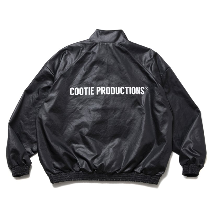 COOTIE PRODUCTIONS/Damp Coated Satin Track Jacket（Black