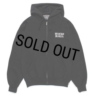 WACKO MARIA/HEAVY WEIGHT ZIP HOODED SWEAT SHIRT（BLACK）［ジップ