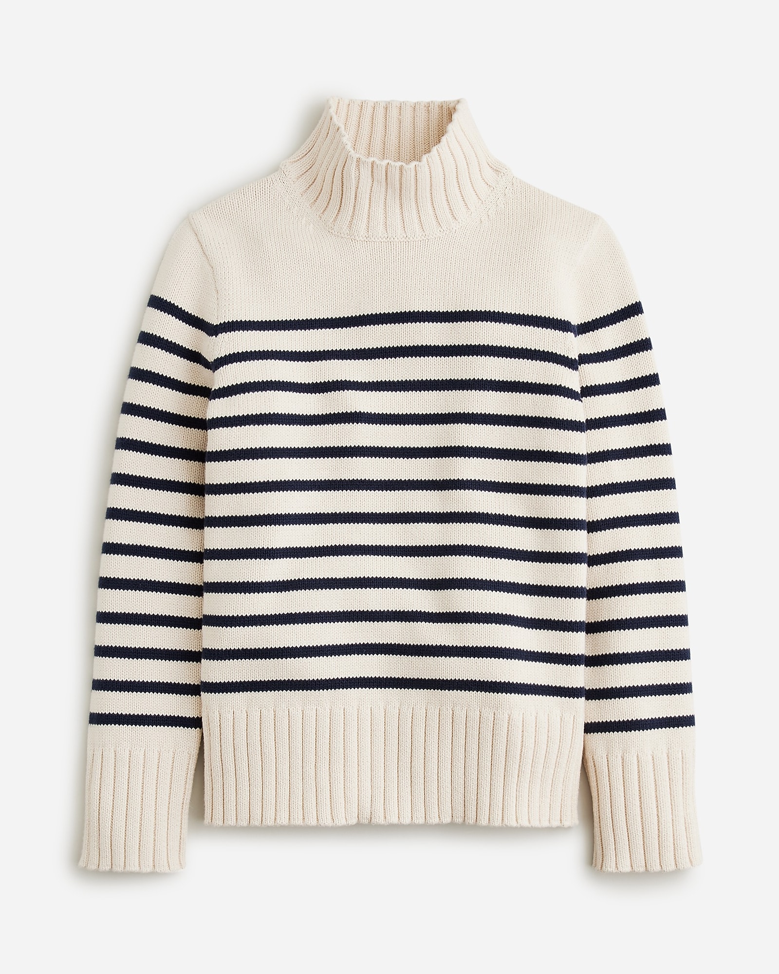 Cotton Turtleneck Sweater In Stripe For Women | J.Crew