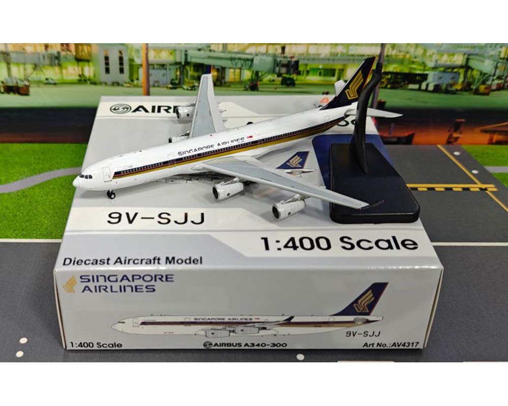 www.JetCollector.com: Singapore Airlines A340-300 9V-SJJ w/stand 1