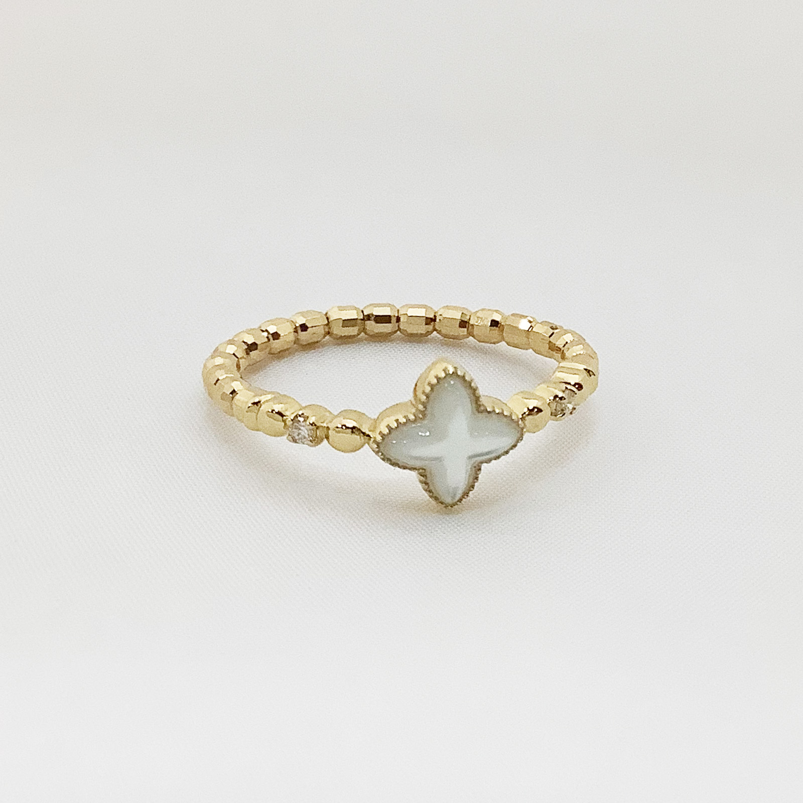 ジュエリーまつき / K18ダイヤ/シエル (白)フリーリング