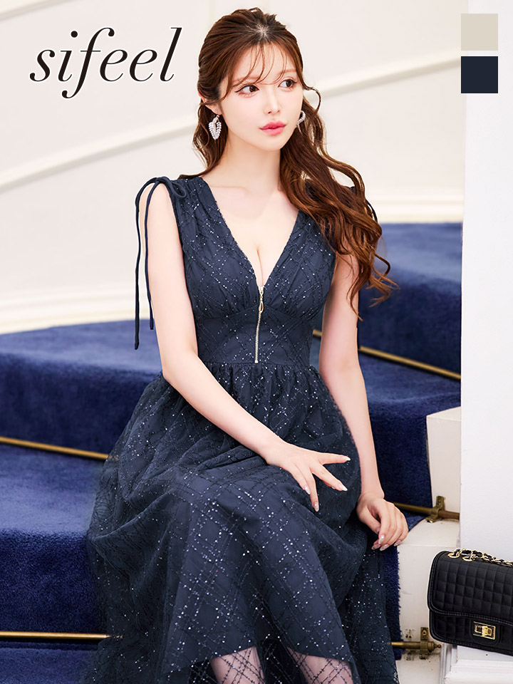 送料無料！】【sifeel/シフィール】レースレイヤードワンピース