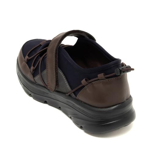 ゴムクロスストラップスニーカー(M ネイビー): スニーカー/ローファー