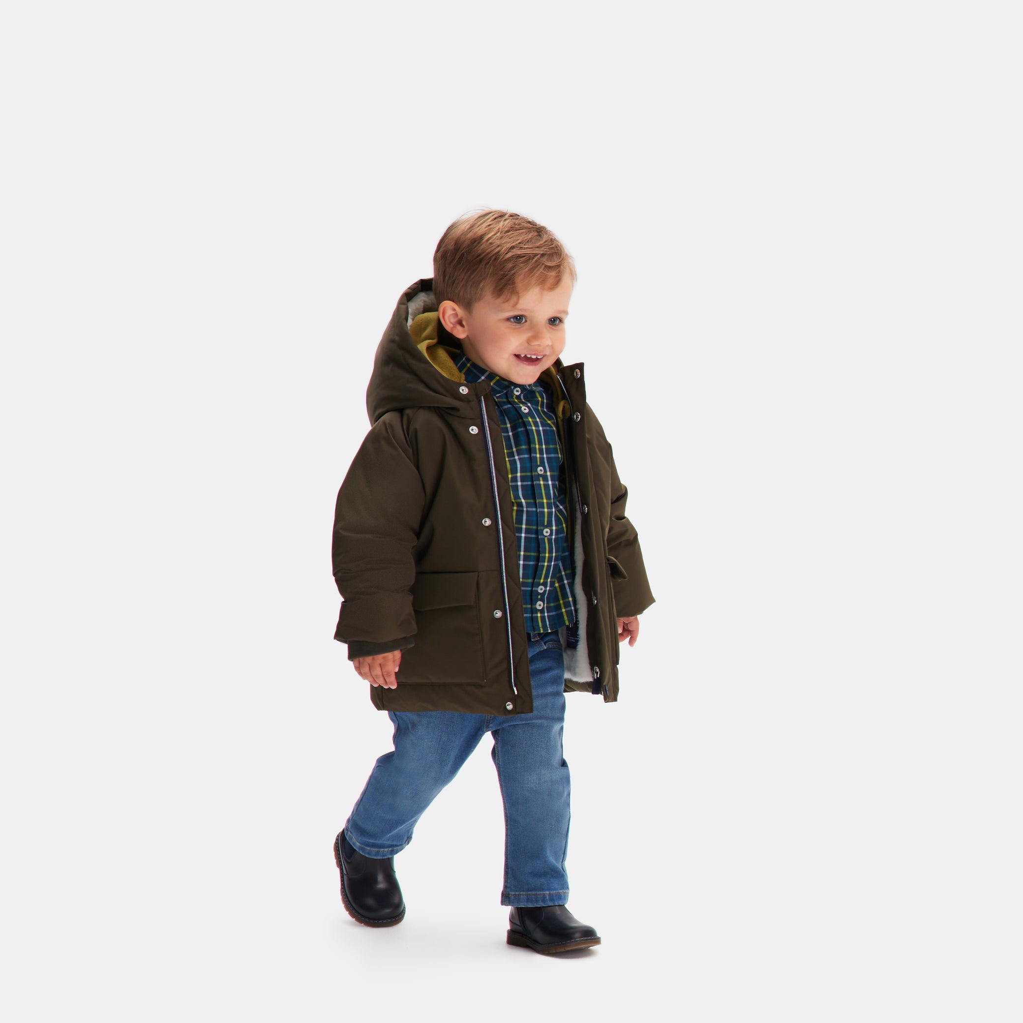 フェイクファー裏地付きダウンコート | | Jacadi Paris＜ジャカディ