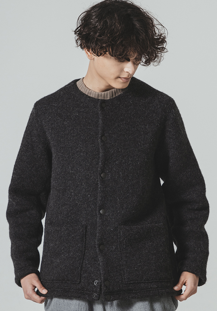 Wool Collarless Jacket(S 171:Dark Navy): ALL｜jackman日本公式サイト