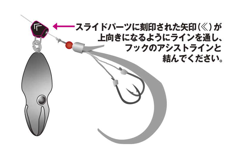 ビンビンスイッチ用 スライドパーツセット - SALT WATER 海釣り