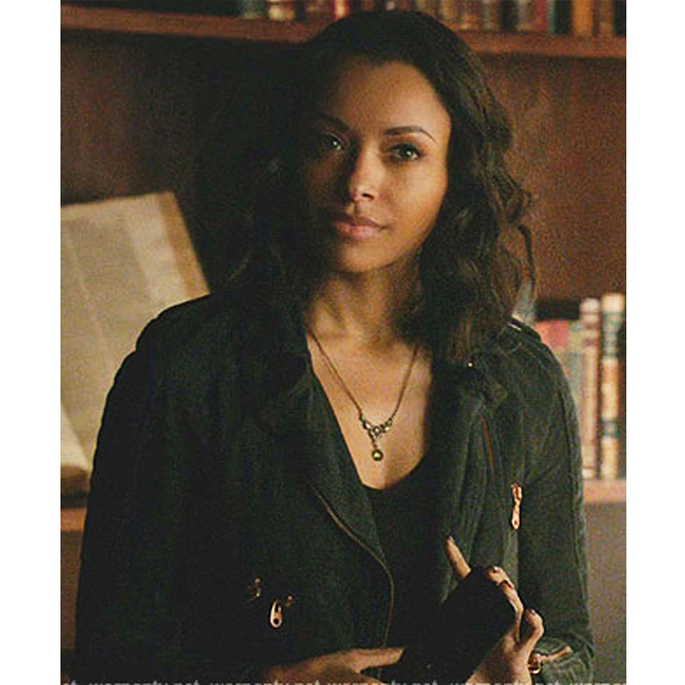 Kat The Vampire Diaries Season 7 Bonnie Bennett Blue Jacket