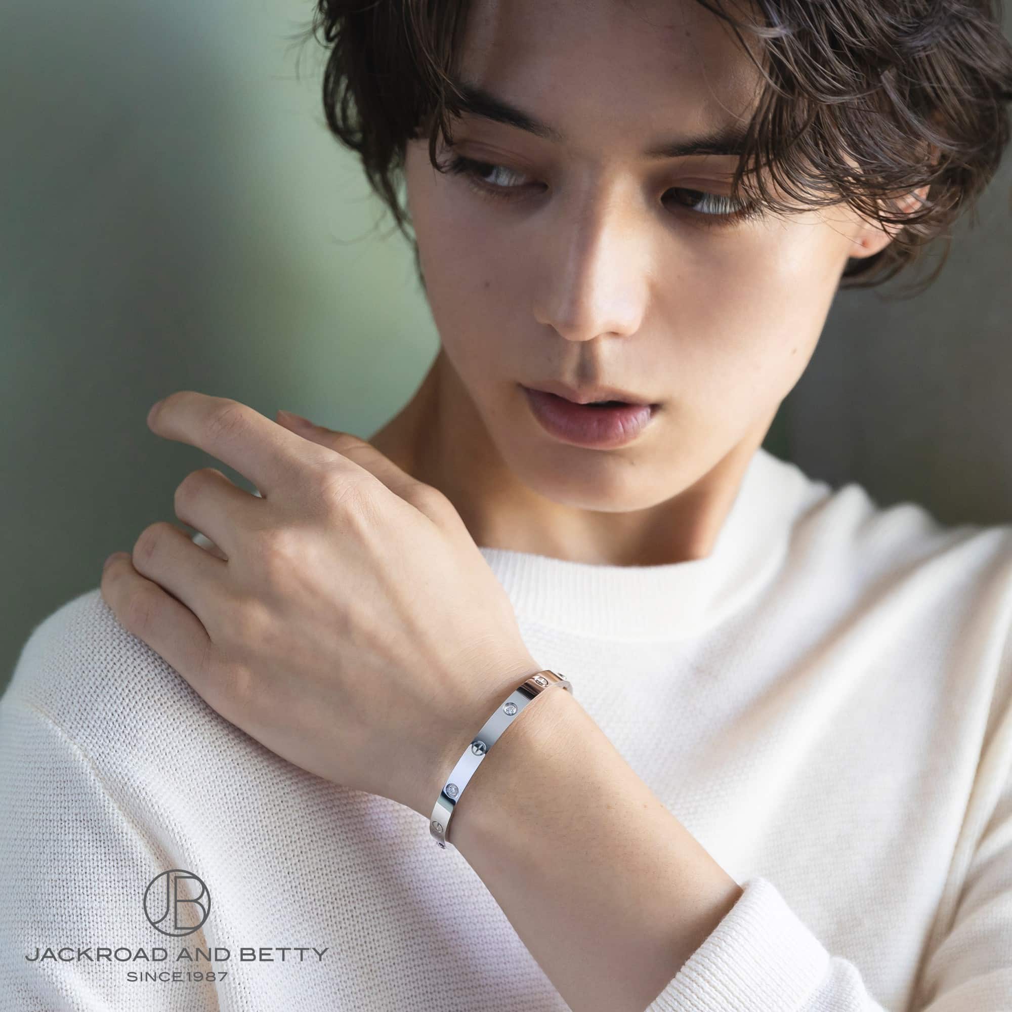 ラブブレスレット クラシックモデル 4Pダイヤ 18[B6070117] Love