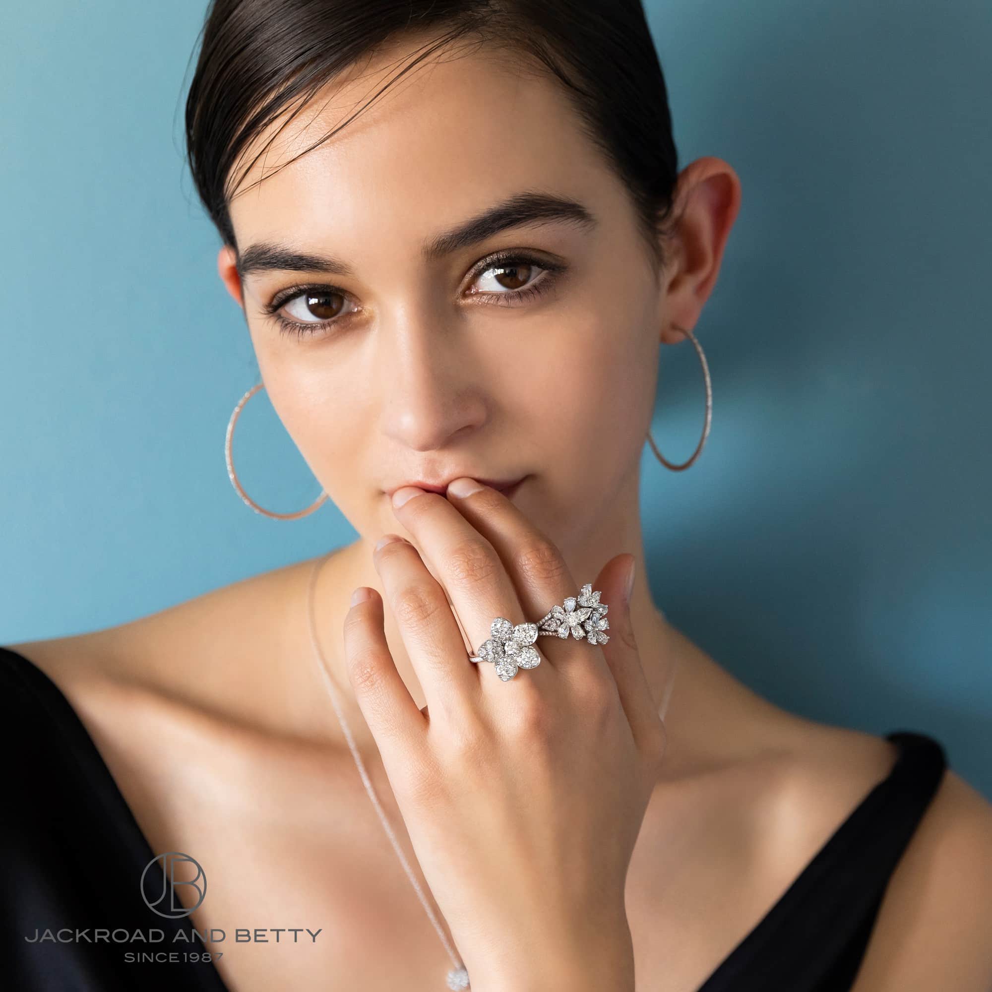 ワイルドフラワー ラージ パヴェダイヤモンド リング[RGR852] Wild