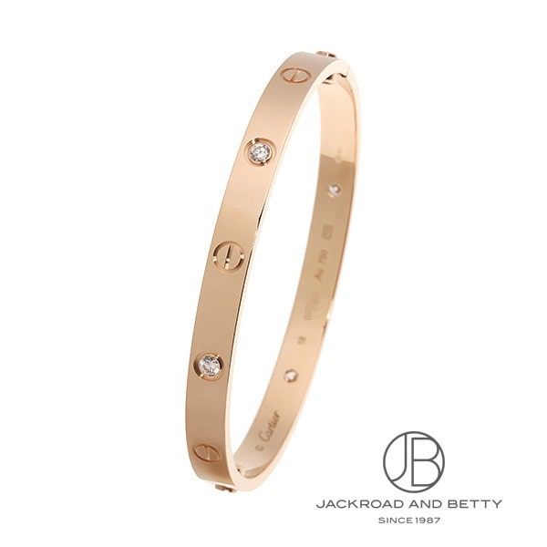 ラブブレスレット クラシックモデル 4Pダイヤ PG 18[B6036018] Love