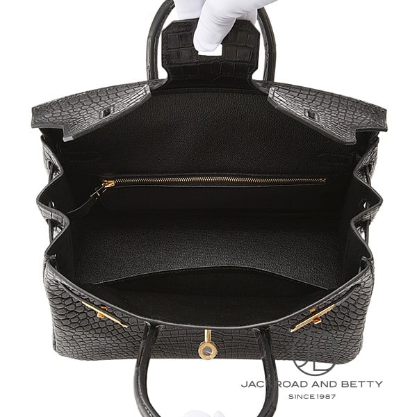 バーキン25 ポロサス クロコダイル ノワール ブラック 黒[] Birkin25