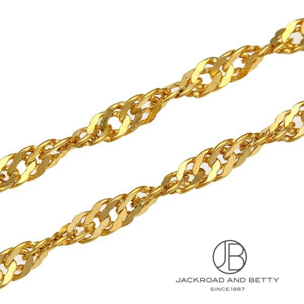 K24 2面 ダブル 約10g 50cm スクリュー ネックレス 造幣局刻印有り