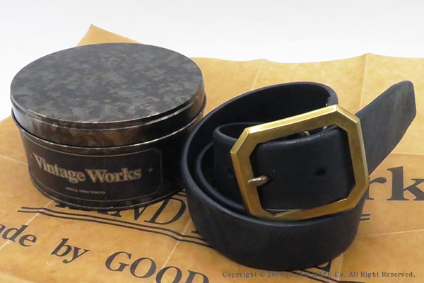 Vintage Works ヴィンテージワークス 真鍮バックル|7ホール|インク
