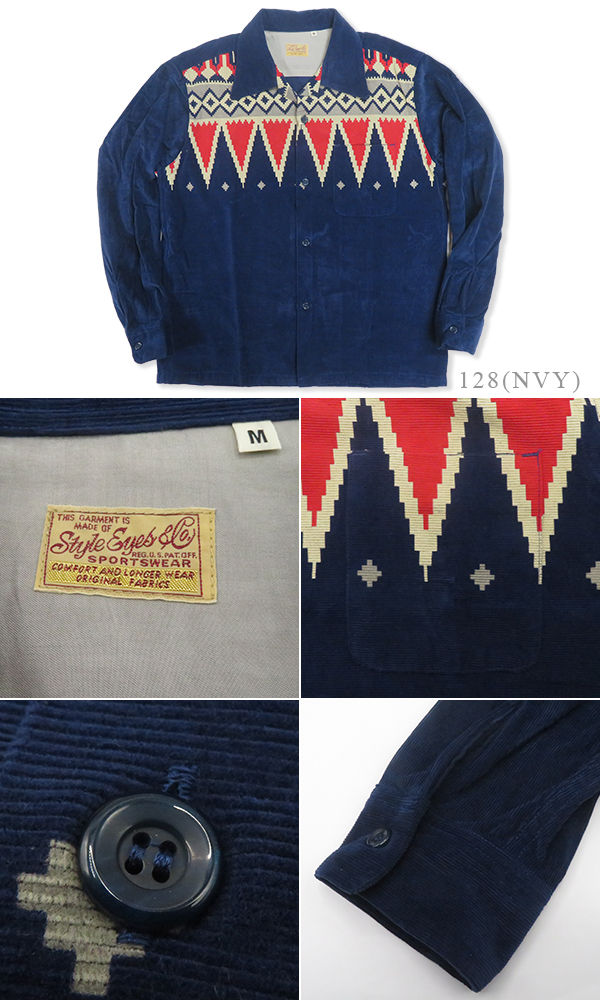 STYLE EYES スタイルアイズ 長袖|コーデュロイ|オープンカラー