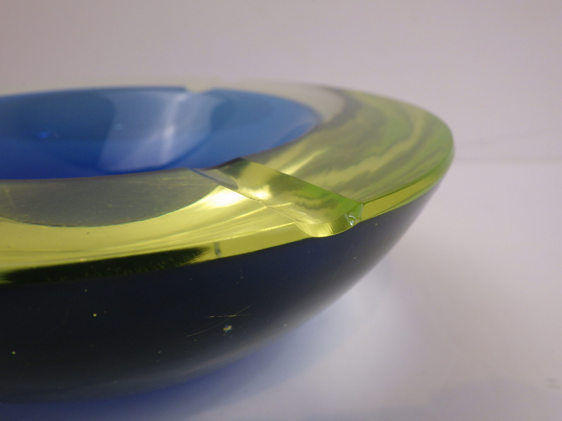 MURANO” Vintage Art Glass Ashtray Italy ビンテージ ムラーノガラス