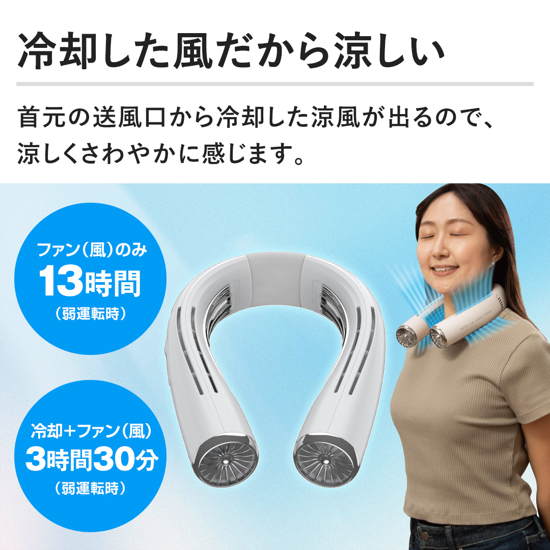 ネックファン ペルティエデュアル クーリングファン ネックファン