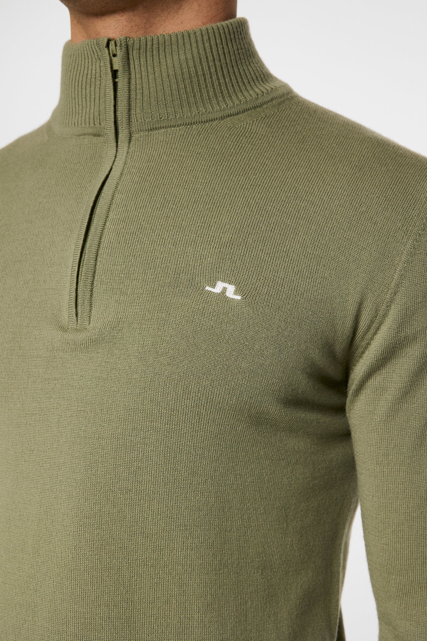 Kian Zipped Sweater / Oil Green – J.Lindeberg