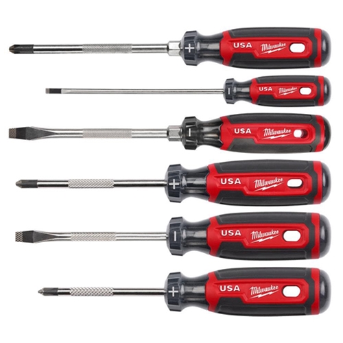 J Harlen Co. - Milwaukee USA MADE 6-Piece Cushion Grip Screwdriver