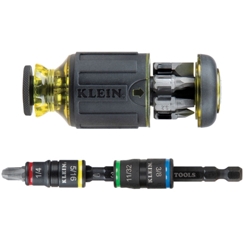 J Harlen Co. - Klein 12-in-1 Impact Rated Stubby Driver Set With