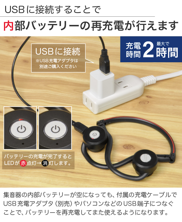JTT Online Shop『USB充電式 骨伝導式 集音器 福耳骨伝 響 PREMIUM