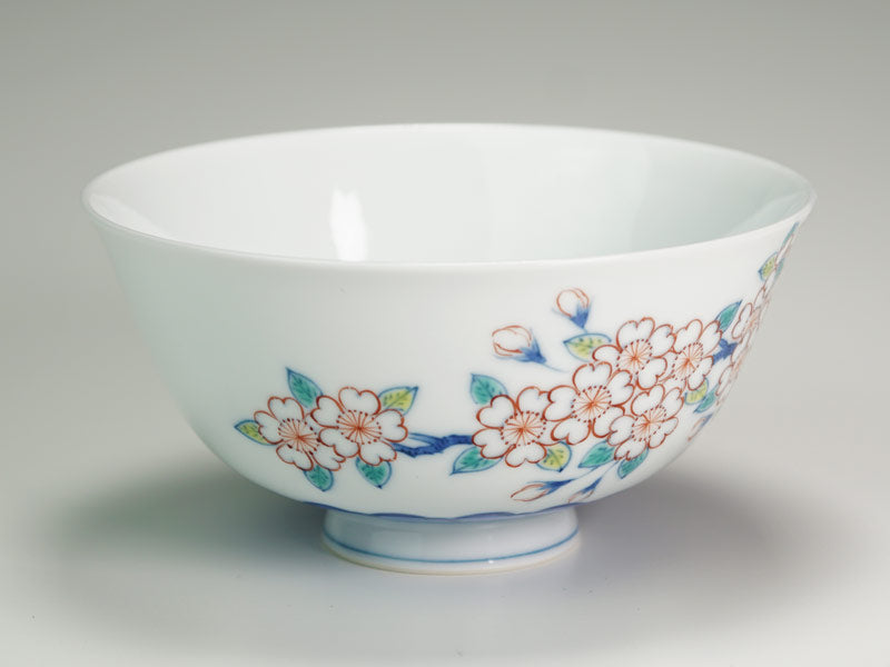 有田焼】湯呑茶碗セット 染錦吉祥桜図