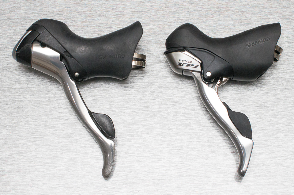 スリムになったSTI、シマノ105 ST-5700 ST-R700からの交換＆レビュー