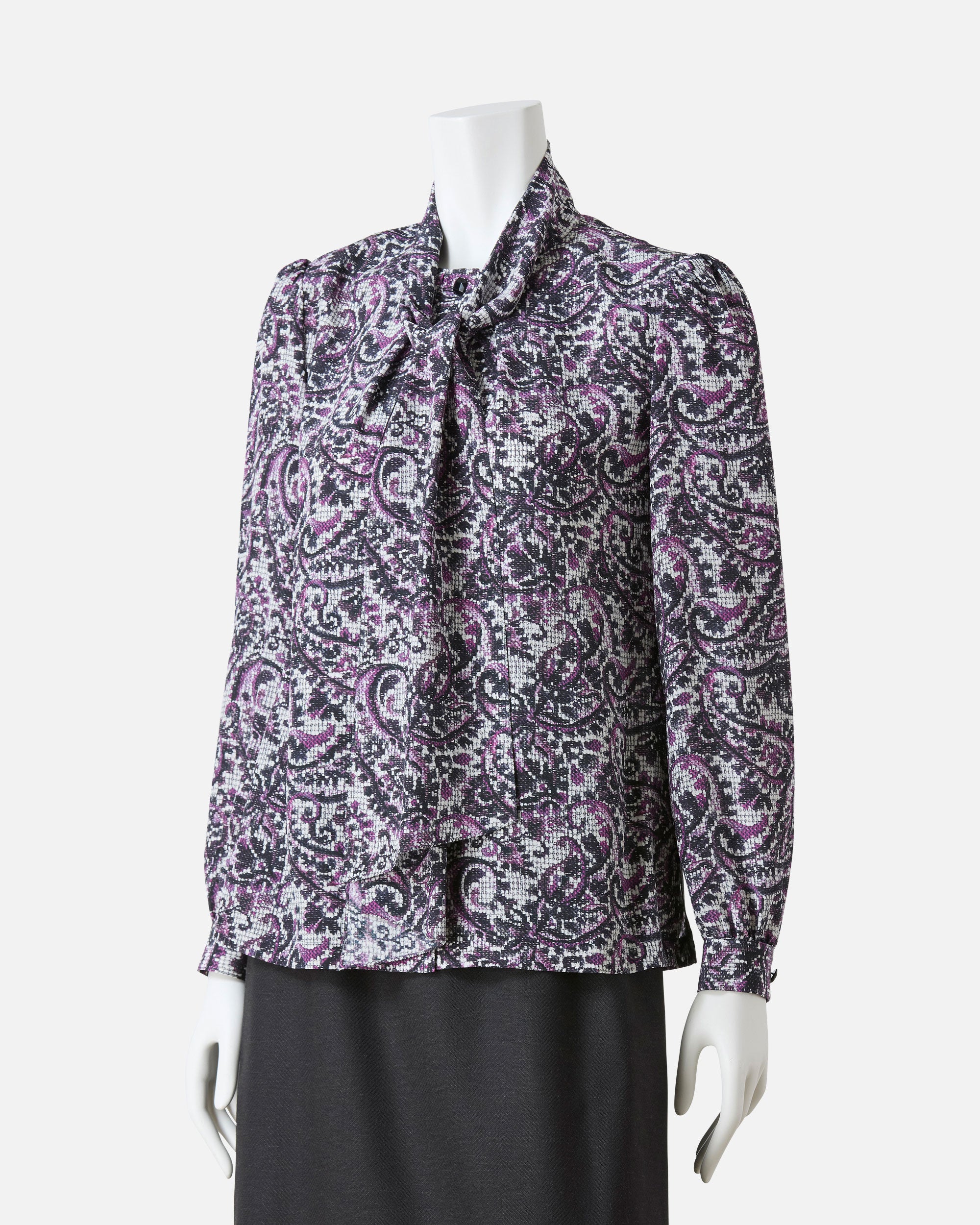 jun ashida - ボウタイ付きシルクブラウス | ONLINE STORE