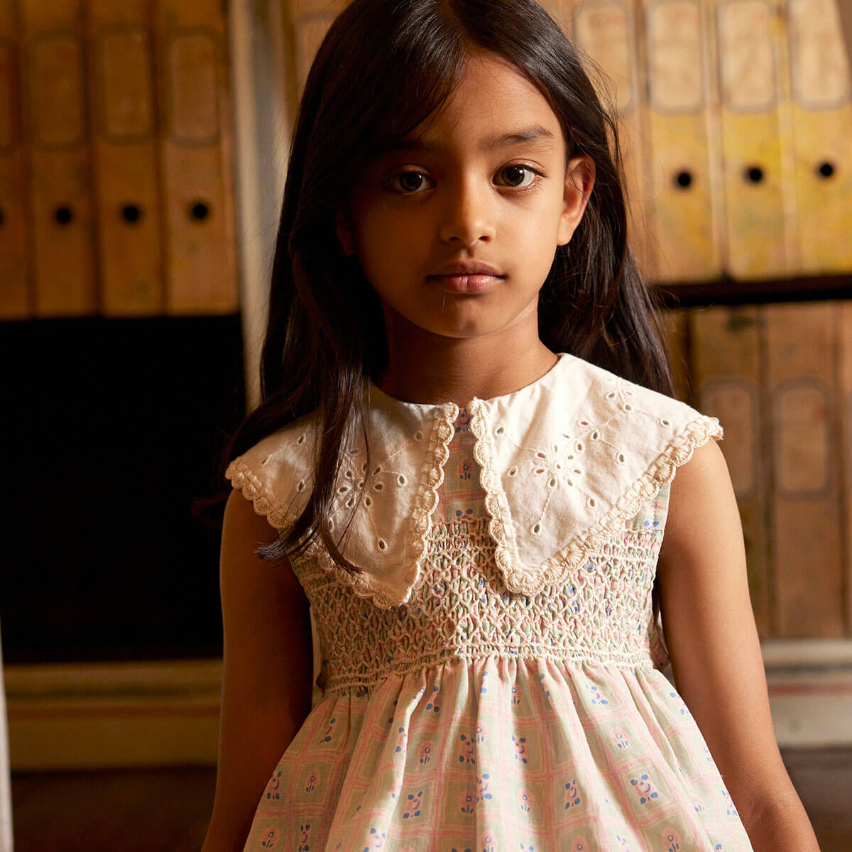 Cornelia Smock Dress in Rosepanel Mint by Apolina – Junior Edition