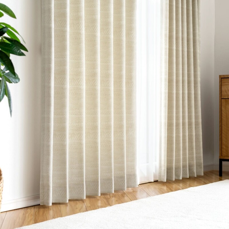ピカデリー カーテン JE-86007 ベージュ ｜ジャストカーテン