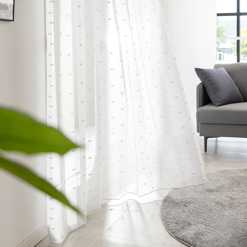 ジジ レースカーテン JE-88008 ホワイト ｜ジャストカーテン