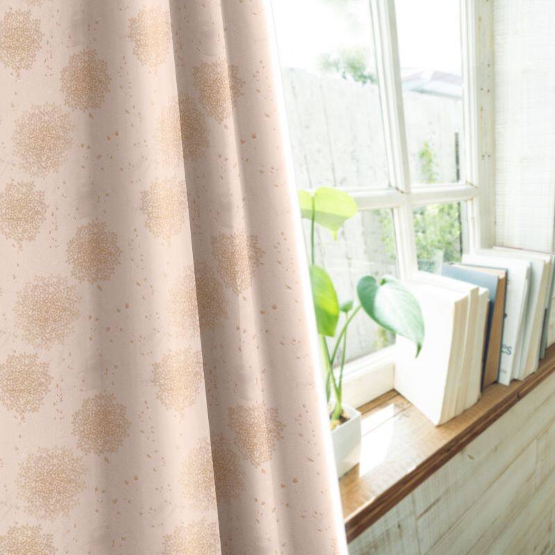 ハナマル カーテン JE-96004 ベージュ ｜ジャストカーテン